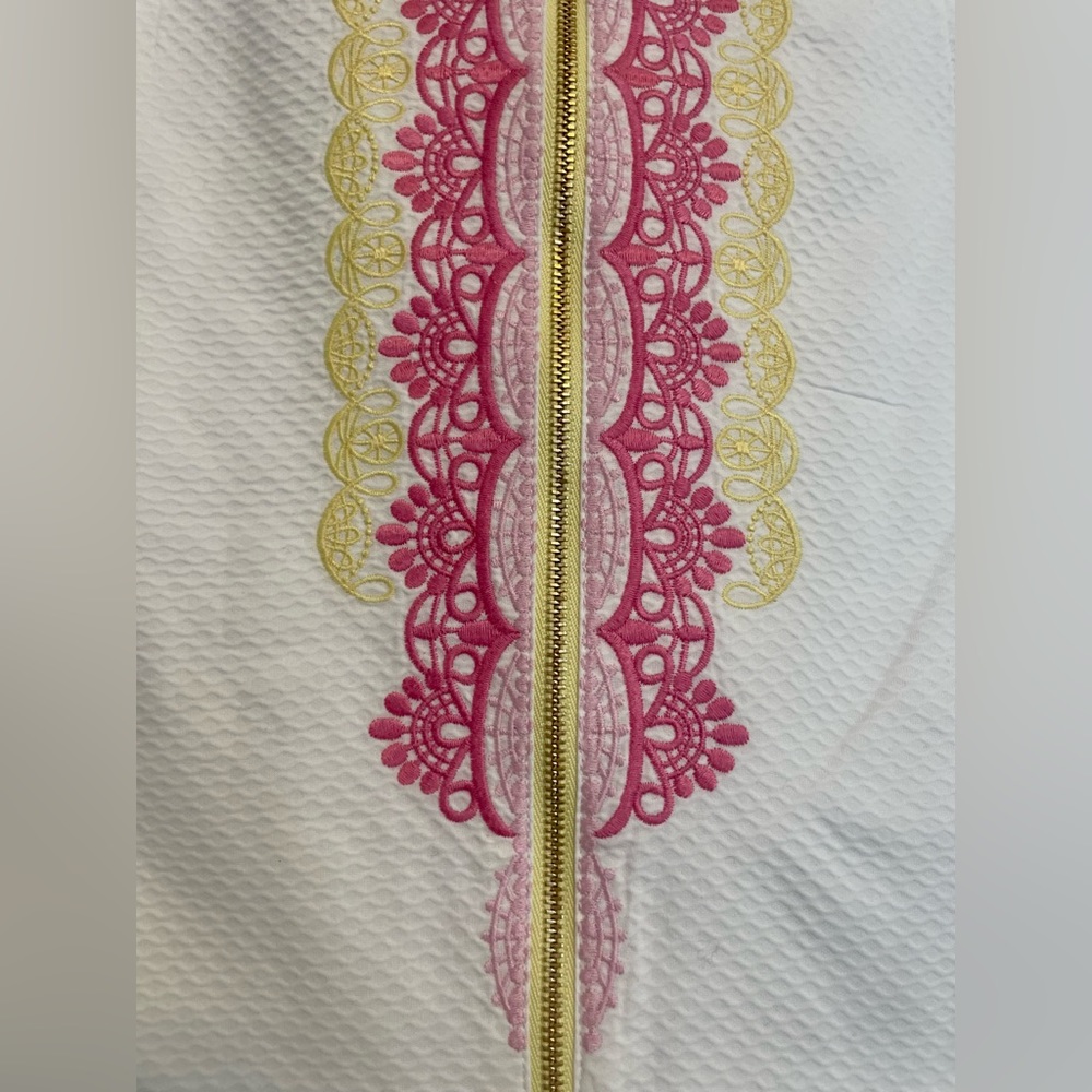 Lilly Pulitzer White Strapless Dress with Gold Zipper - Picture 5 of 13